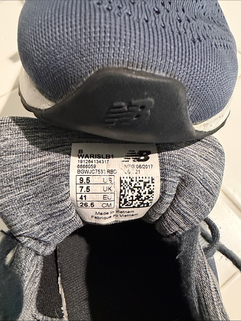 New Balance Navy Blue Mesh Sneakers - Picture 8 of 8